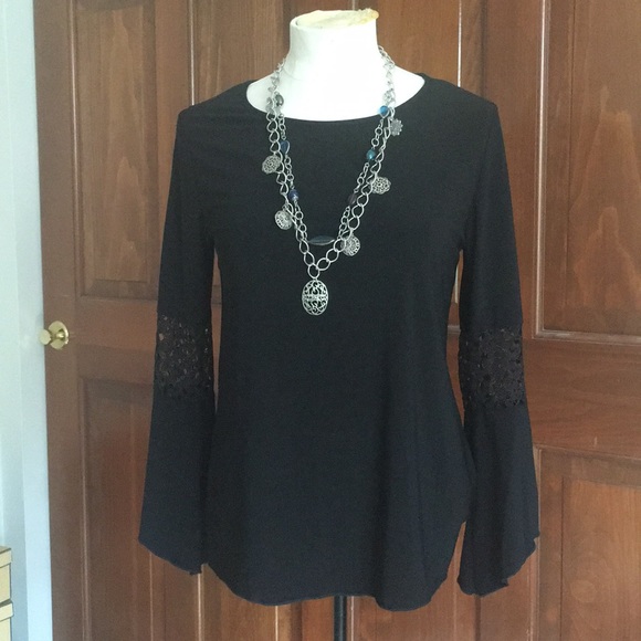 Brittany Black Tops - NWT Black dressy tunic type blouse